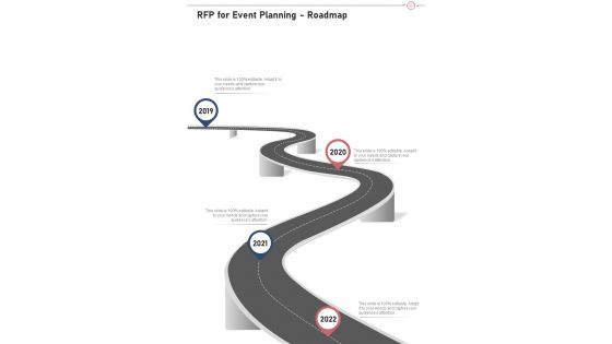 Rfp For Event Planning Roadmap One Pager Sample Example Document