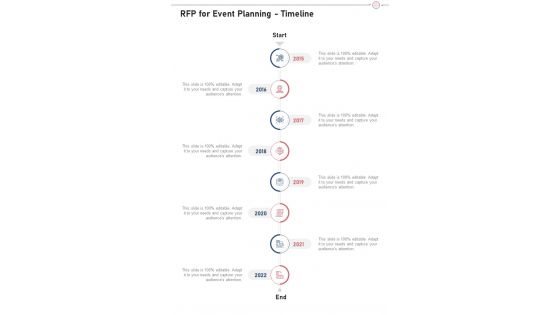 Rfp For Event Planning Timeline One Pager Sample Example Document