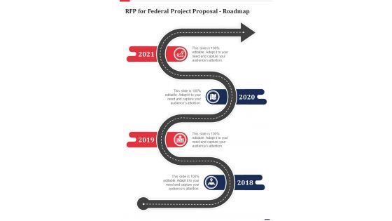 RFP For Federal Project Proposal Roadmap One Pager Sample Example Document