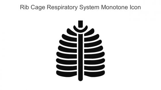 Rib Cage Respiratory System Monotone Icon In Powerpoint Pptx Png And Editable Eps Format