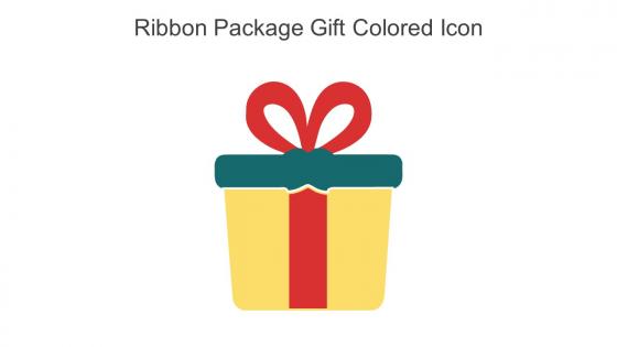 Ribbon Package Gift Colored Icon In Powerpoint Pptx Png And Editable Eps Format