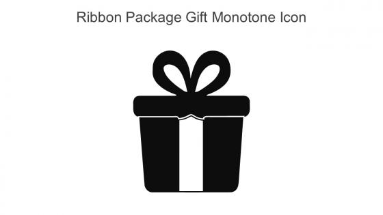 Ribbon Package Gift Monotone Icon In Powerpoint Pptx Png And Editable Eps Format
