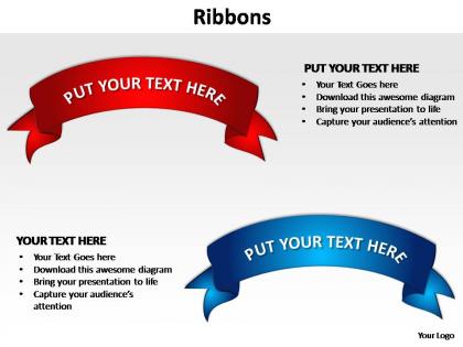 Ribbons editable powerpoint slides templates