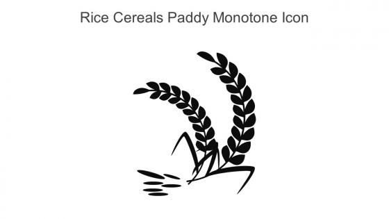 Rice Cereals Paddy Monotone Icon In Powerpoint Pptx Png And Editable Eps Format