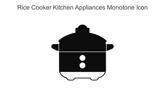 Rice Cooker Kitchen Appliances Monotone Icon In Powerpoint Pptx Png And Editable Eps Format