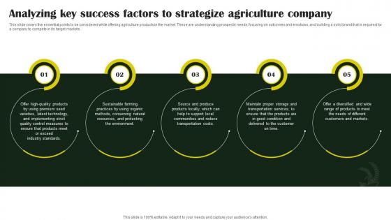 Rice Farming Business Analyzing Key Success Factors To Strategize Agriculture Company BP SS