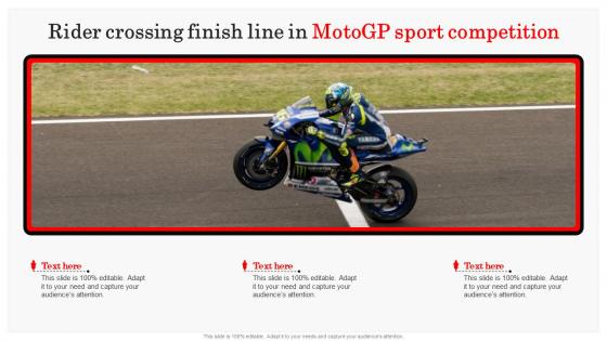 Rider Crossing Finish Line In MOTOGP Sport Competition