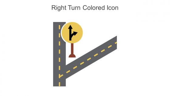 Right Turn Colored Icon In Powerpoint Pptx Png And Editable Eps Format