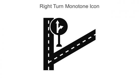 Right Turn Monotone Icon In Powerpoint Pptx Png And Editable Eps Format
