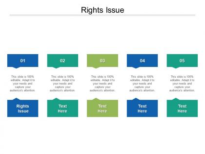 Rights issue ppt powerpoint presentation summary deck cpb