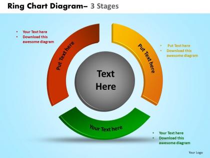 Ring chart diagram 3 stages powerpoint slides and ppt templates 0412