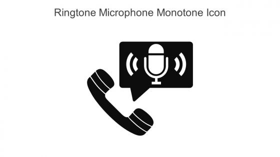 Ringtone Microphone Monotone Icon In Powerpoint Pptx Png And Editable Eps Format