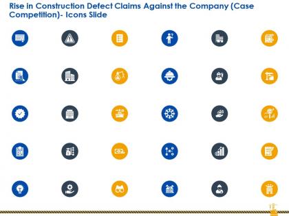 Rise construction defect claims against company case competition icons slide ppt show slide