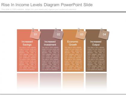 Rise in income levels diagram powerpoint slide