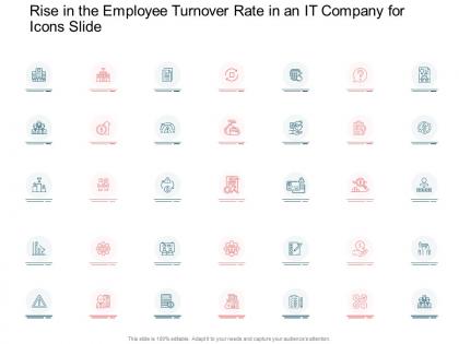 Rise in the employee turnover rate in an it company for icons slide ppt background