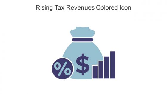 Rising Tax Revenues Colored Icon In Powerpoint Pptx Png And Editable Eps Format