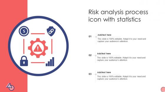 Risk Analysis Process Icon With Statistics