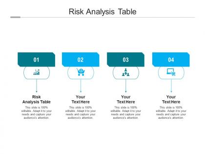 Risk analysis table ppt powerpoint presentation styles portrait cpb