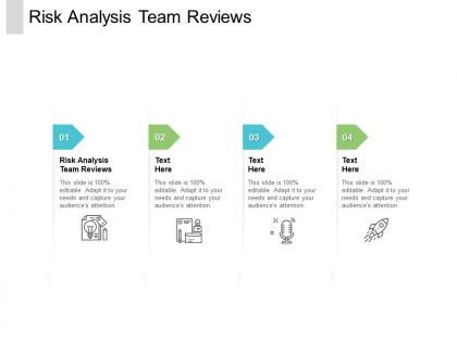 Risk analysis team reviews ppt powerpoint presentation model ideas cpb