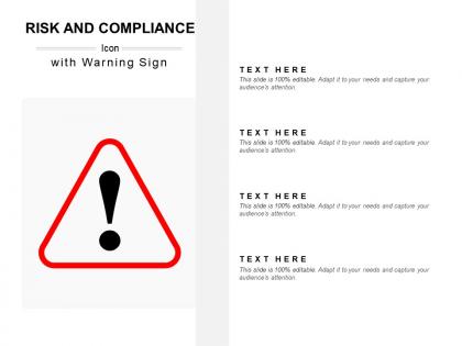 Risk and compliance icon with warning sign