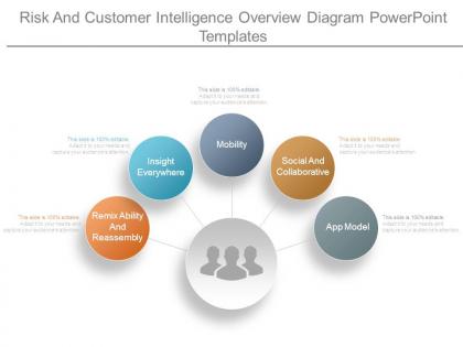 Risk and customer intelligence overview diagram powerpoint templates