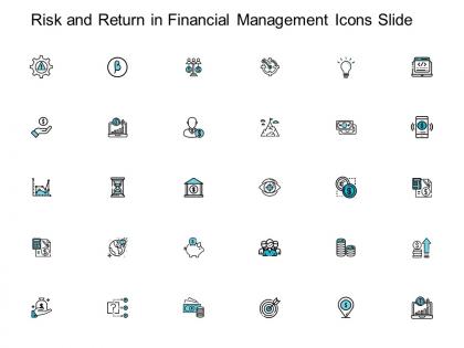 Risk and return in financial management icons slide strategy ppt powerpoint presentation graphics