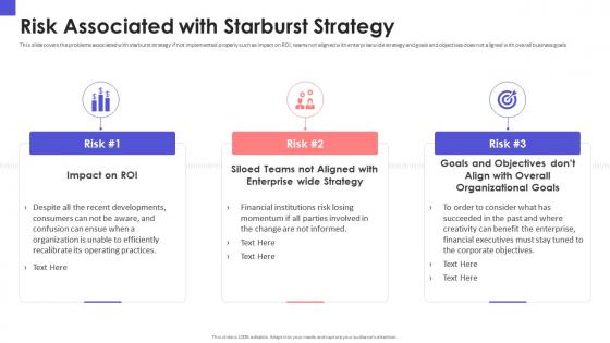 Risk associated with starburst strategy organizational chart and business model restructuring