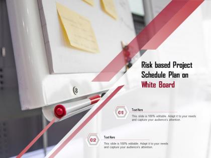 Risk based project schedule plan on white board