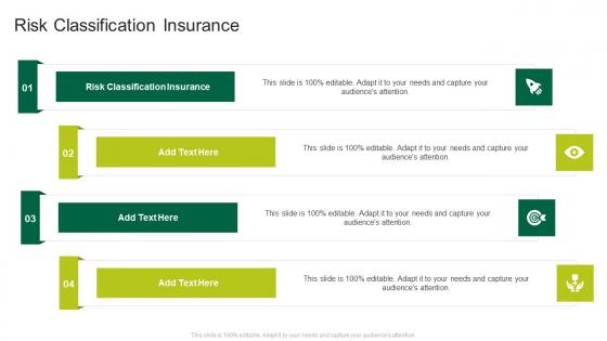 Risk Classification Insurance In Powerpoint And Google Slides Cpb