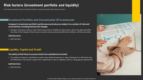 Risk Factors Investment Portfolio And Liquidity Identify Financial Results Through Financial