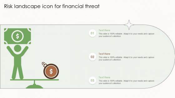 Risk Landscape Icon For Financial Threat