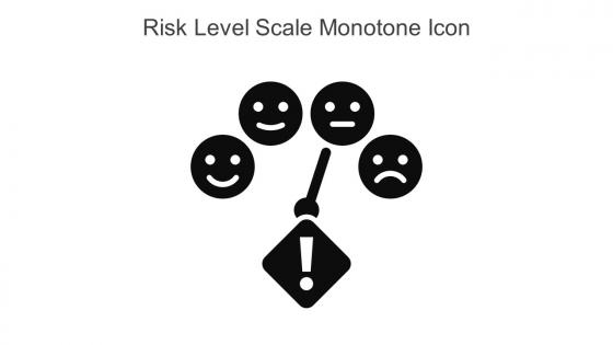 Risk Level Scale Monotone Icon in powerpoint pptx png and editable eps format