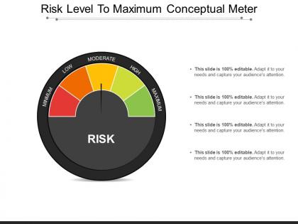 Risk level to maximum conceptual meter