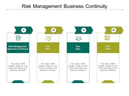 Risk management business continuity ppt powerpoint presentation portfolio graphics pictures cpb