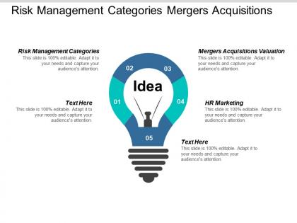 Risk management categories mergers acquisitions valuation hr marketing cpb