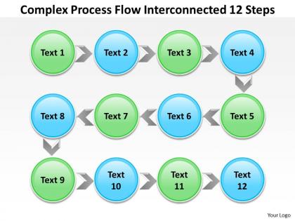 Risk Management Consulting Complex Process Flow Interconnected 12 Steps