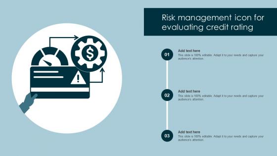 Risk Management Icon For Evaluating Credit Rating