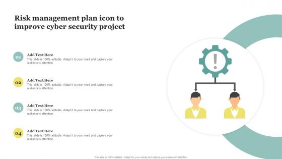 Risk Management Plan Icon To Improve Cyber Security Project