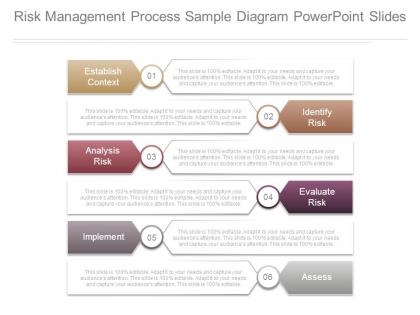 Risk Management Process Sample Diagram Powerpoint Slides