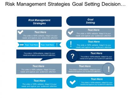 Risk management strategies goal setting decision making planning cpb