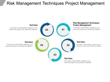 Risk management techniques project management ppt powerpoint presentation file objects cpb