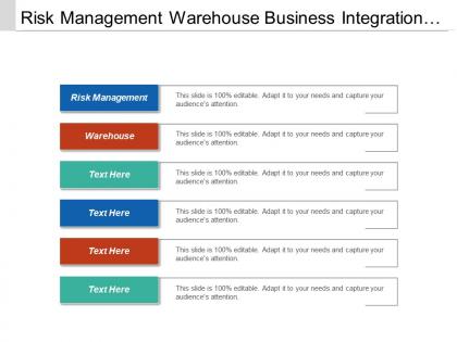 Risk management warehouse business integration system information technology cpb