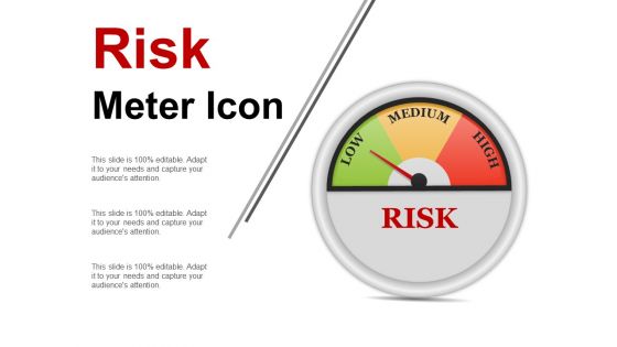 Risk meter icon ppt example