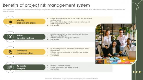 Risk Mitigation And Management Plan Benefits Of Project Risk Management System