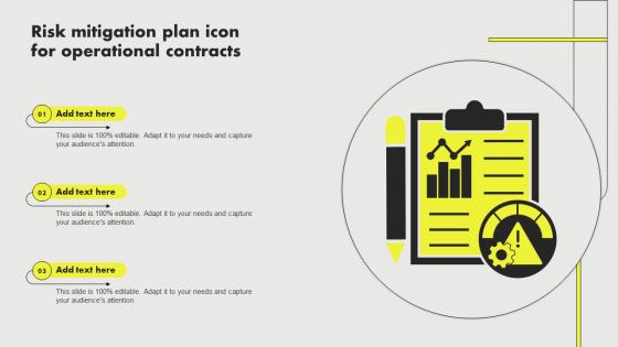 Risk Mitigation Plan Icon For Operational Contracts