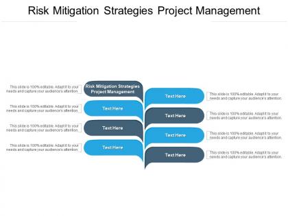 Risk mitigation strategies project management ppt powerpoint presentation summary cpb