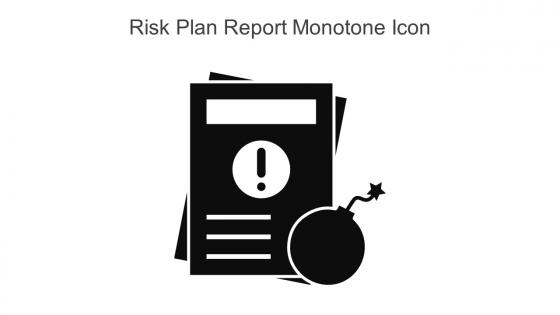 Risk Plan Report Monotone Icon In Powerpoint Pptx Png And Editable Eps Format