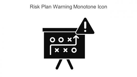 Risk Plan Warning Monotone Icon In Powerpoint Pptx Png And Editable Eps Format