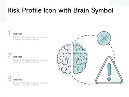 Risk profile icon with brain symbol