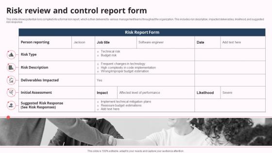 Risk Review And Control Report Form